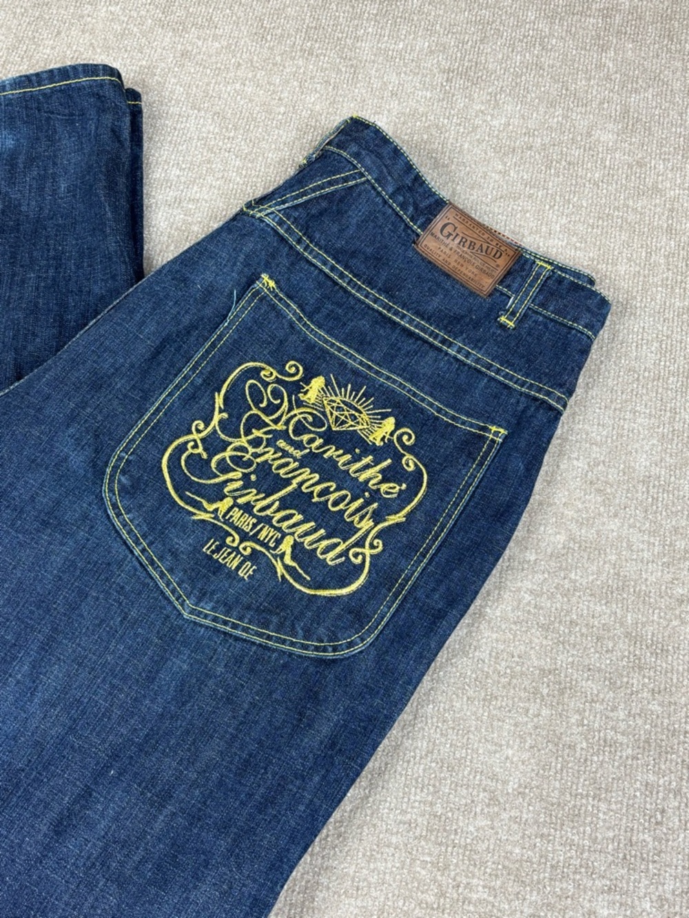 VTG Y2K Marithe Francois Girbaud Jeans Mens 40x34 Embroidered Baggy Skate
